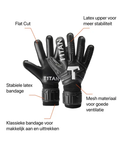 Classic Collectie | Keepershandschoenen Voor Kinderen^T1TAN Classic 1.0 Black-Out