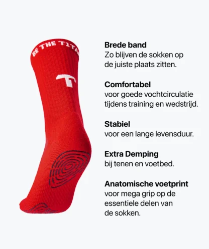 Sokken^T1TAN Grip Socks - rood